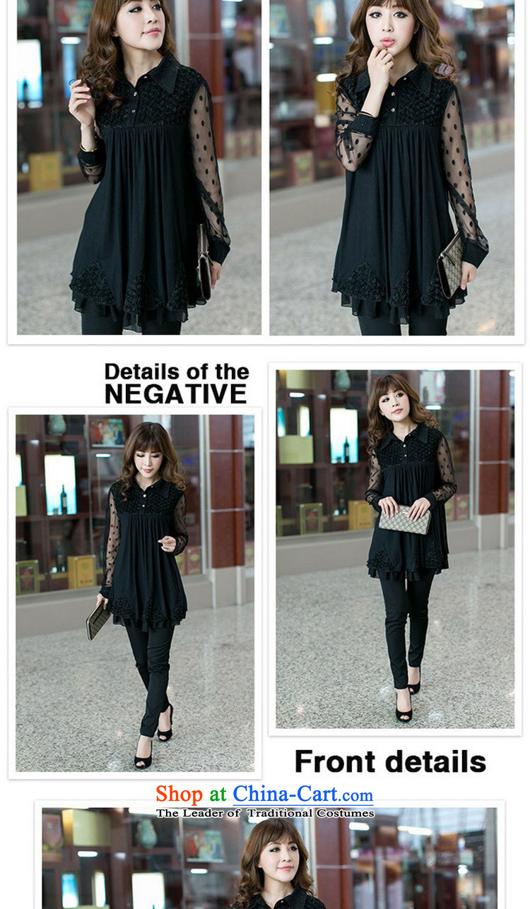In accordance with the perfect spring 2015 new stylish diamond gauze stitching long-sleeved thick MM XL loose video thin dresses Y031 female black XXL picture, prices, brand platters! The elections are supplied in the national character of distribution, so action, buy now enjoy more preferential! As soon as possible.