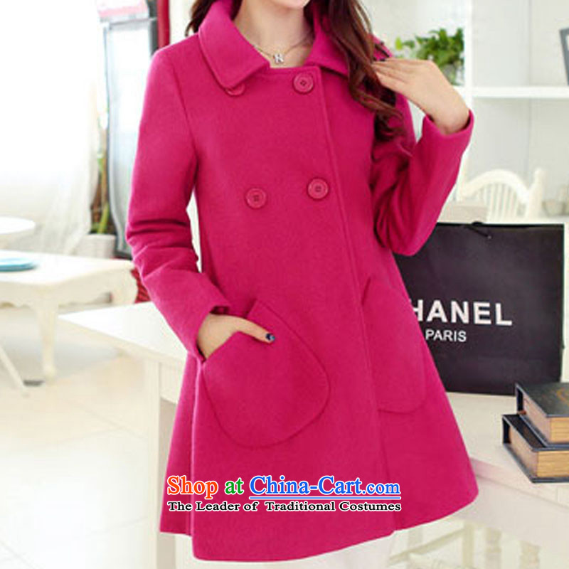 Manhattan slavery in spring and autumn 2015 new women's gross jacket version won? Long plus lint-free lapel thick a jacket coat of red hair? M Manhattan (manhanu slave) , , , shopping on the Internet