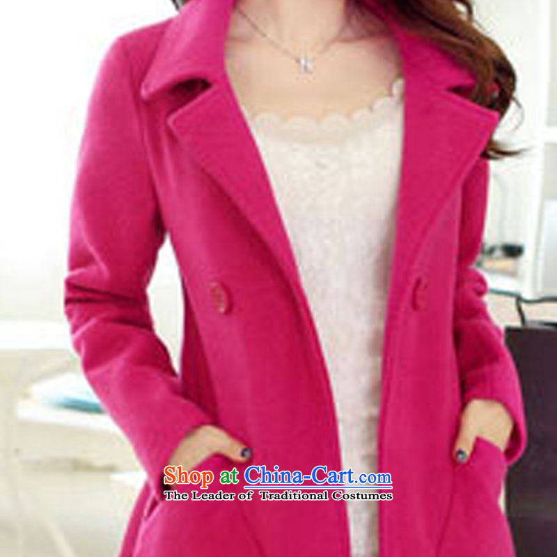 Manhattan slavery in spring and autumn 2015 new women's gross jacket version won? Long plus lint-free lapel thick a jacket coat of red hair? M Manhattan (manhanu slave) , , , shopping on the Internet