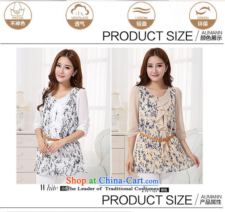 The lymalon lehmann thick, Hin thin 2015 autumn the new Korean version of large numbers of ladies fashion Sau San 7 cuff round-neck collar chiffon Y801 White XXL pictures shirt, prices, brand platters! The elections are supplied in the national character of distribution, so action, buy now enjoy more preferential! As soon as possible.