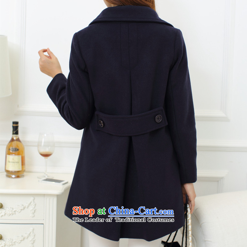 The beautiful followers fall/winter 2015 install new female jacket coat female Gross Gross?? in long jacket pockets for larger women during the spring and autumn jacket female navy M, beautiful believers shopping on the Internet has been pressed.
