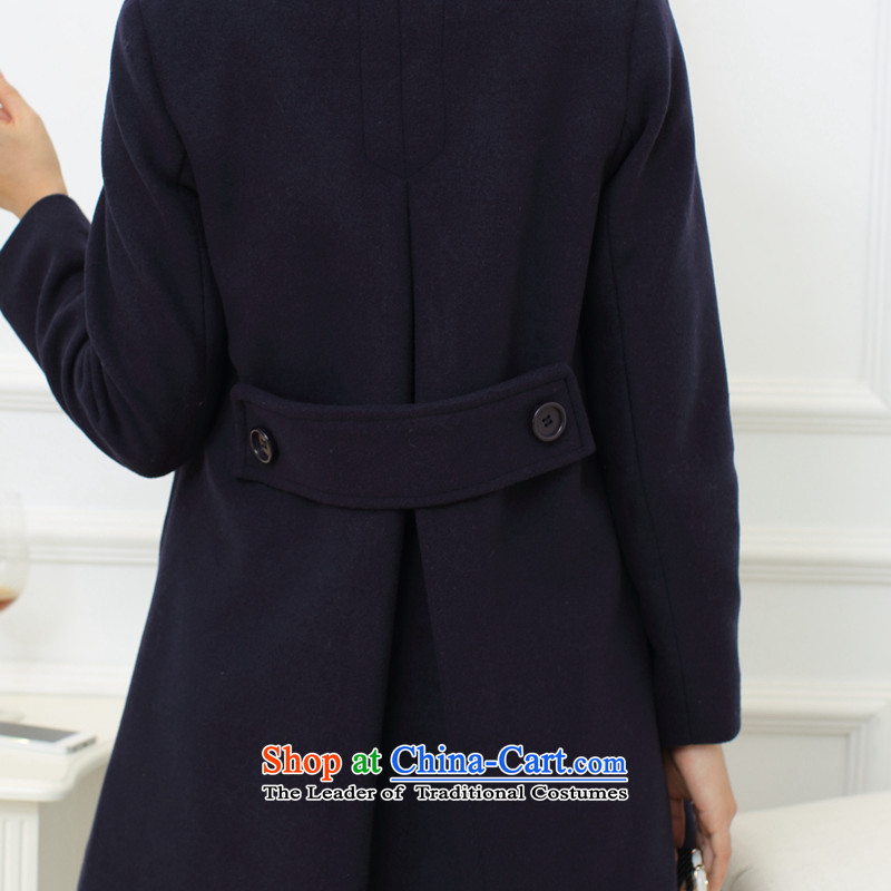 The beautiful followers fall/winter 2015 install new female jacket coat female Gross Gross?? in long jacket pockets for larger women during the spring and autumn jacket female navy M, beautiful believers shopping on the Internet has been pressed.