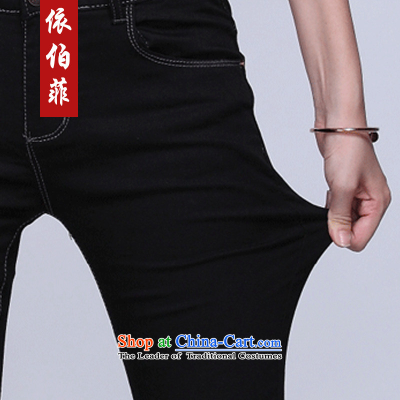 In accordance with the Korean version of 2015, perfect the new Fat MM to xl Stretch video skinny legs jeans pants female Y043 boots black , L, in accordance with the perfect (yibofei) , , , shopping on the Internet