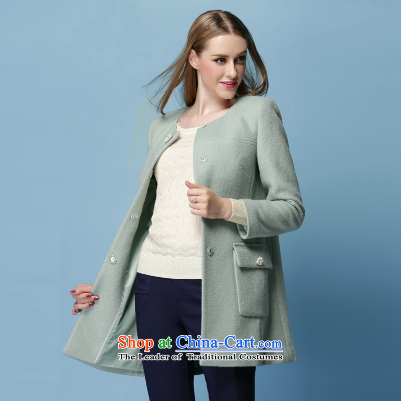 Ditto dutout autumn and winter new Wild stylish upmarket long jacket TKCR530 gross? toner green S