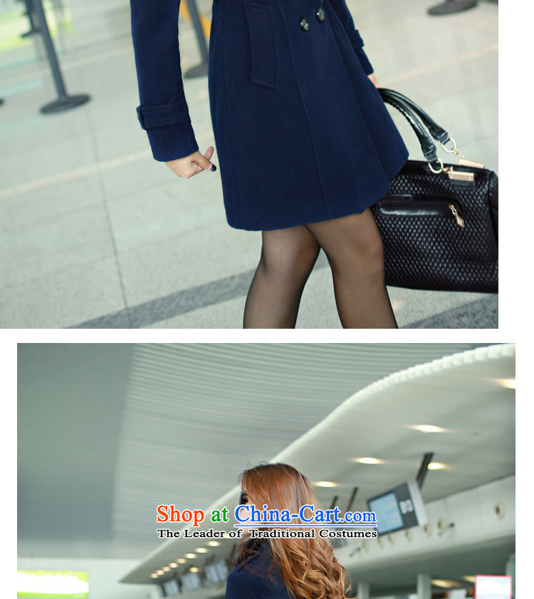 Contact Us dual leaf fall 2015 new boxed temperament Sau San lapel a wool coat girl in long double-video thin wind jacket navy S picture, prices, brand platters! The elections are supplied in the national character of distribution, so action, buy now enjoy more preferential! As soon as possible.