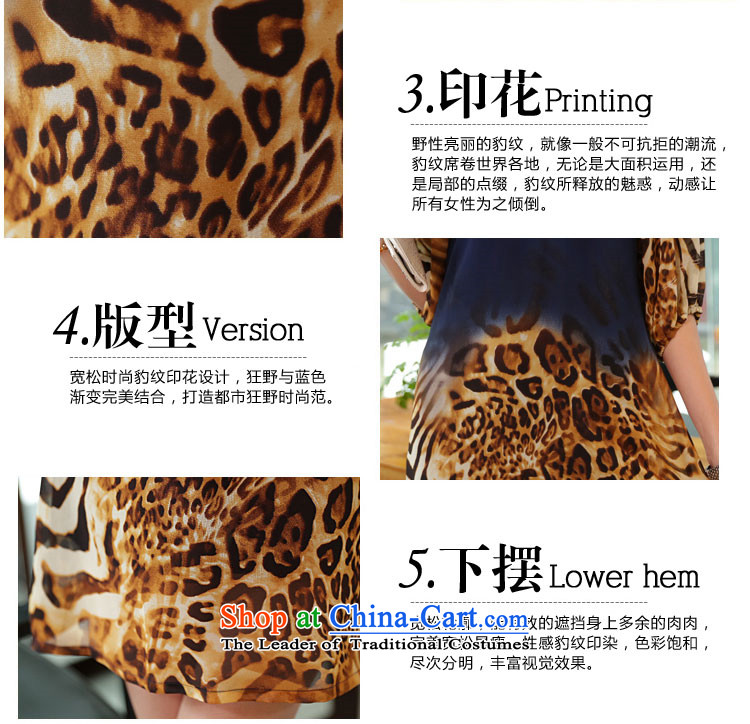 The Director of the women's code for summer thick mm Korean Leopard lanterns in the Cuff cuff relaxd stylish version chiffon dresses S2635 thin blue XXXXXL picture, prices, brand platters! The elections are supplied in the national character of distribution, so action, buy now enjoy more preferential! As soon as possible.