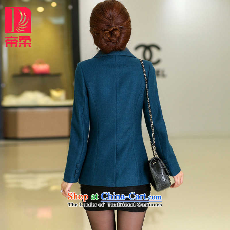 The new autumn (DIROU)2015 Sophie loaded short of gross? jacket, Ms. Siu Sai clothing large Sau San code DD219 sea blue XXL, Dili Sophie (DIROU) , , , shopping on the Internet