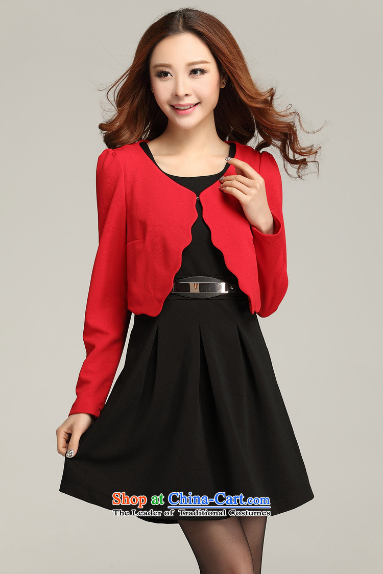 Indulge in the autumn the new Korean version of Fat MM THIN to graphics xl women's two kits dresses bows services 3389 black skirt red jacket XXXL recommended weight around 165 pictures, prices, brand platters! The elections are supplied in the national character of distribution, so action, buy now enjoy more preferential! As soon as possible.