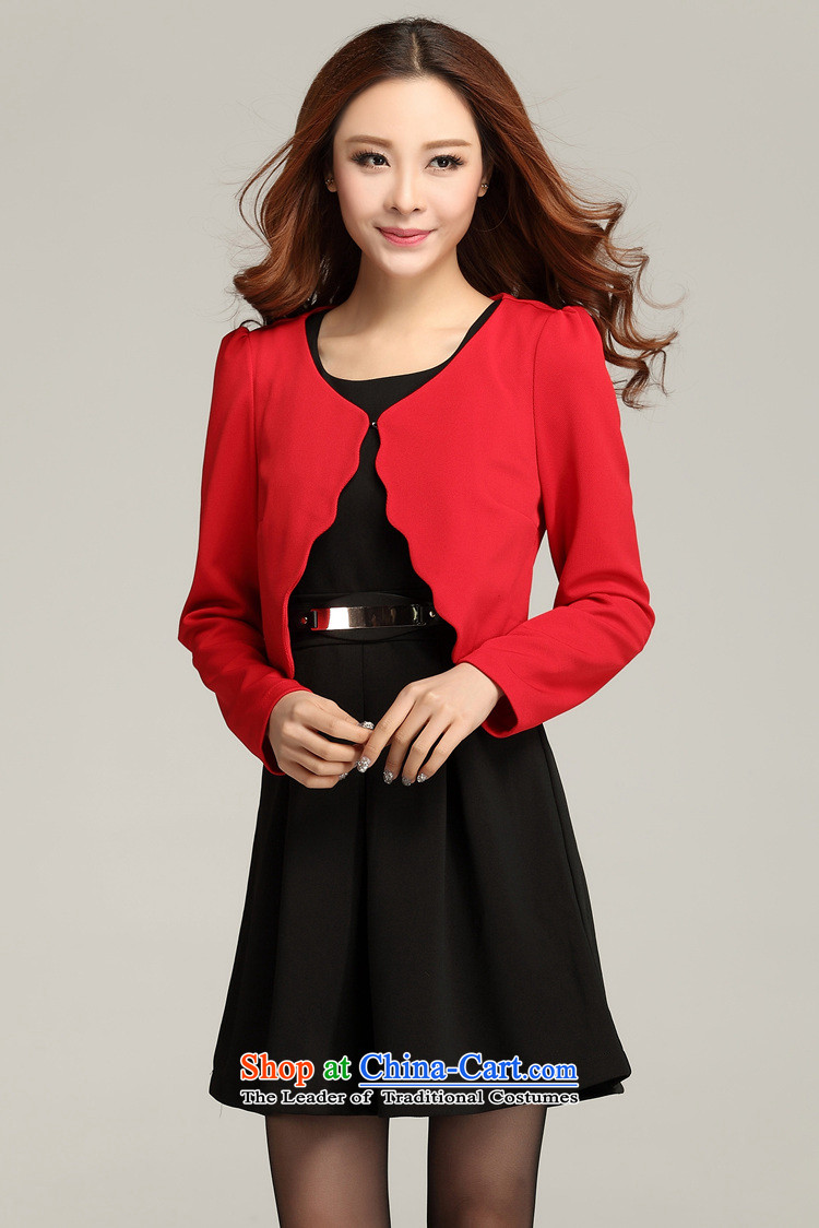 Indulge in the autumn the new Korean version of Fat MM THIN to graphics xl women's two kits dresses bows services 3389 black skirt red jacket XXXL recommended weight around 165 pictures, prices, brand platters! The elections are supplied in the national character of distribution, so action, buy now enjoy more preferential! As soon as possible.