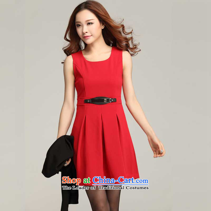 Indulge in the autumn the new Korean version of Fat MM THIN to graphics xl women's two kits dresses bows services 3389 black skirt red jacket XXXL recommended weight 165 percent, indulge (tanai) , , , shopping on the Internet