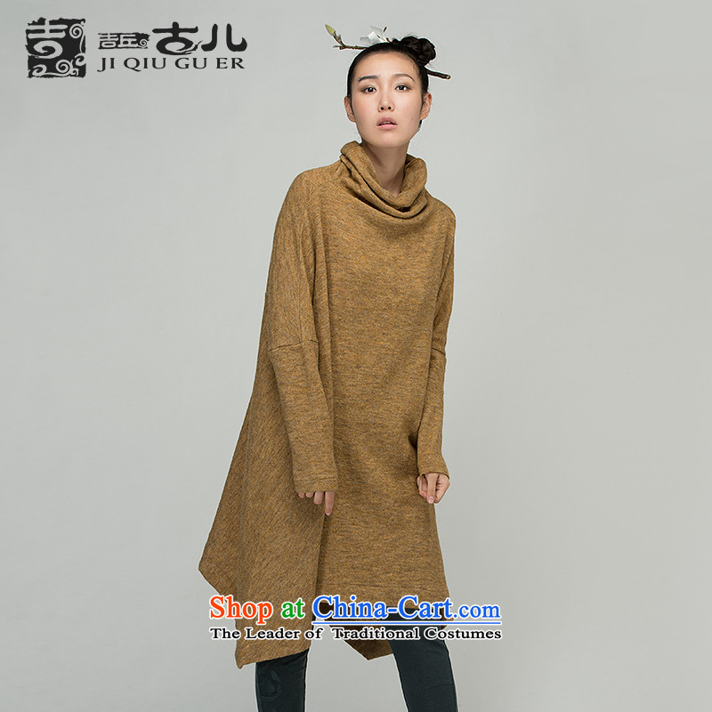 Mrs Yau-gil minimalist ethnic high collar Knitted Shirt female larger female autumn and winter pure color heap neck and forming the Netherlands female relaxd code forming the Gray L, Gil-Ku Chiu , , , shopping on the Internet