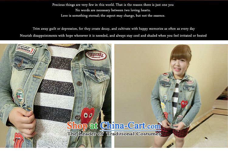 Addiction is large, women's sister 2014 Autumn loaded thick new Korean retro badge cowboy COAT 1359 Blue XXL picture, prices, brand platters! The elections are supplied in the national character of distribution, so action, buy now enjoy more preferential! As soon as possible.