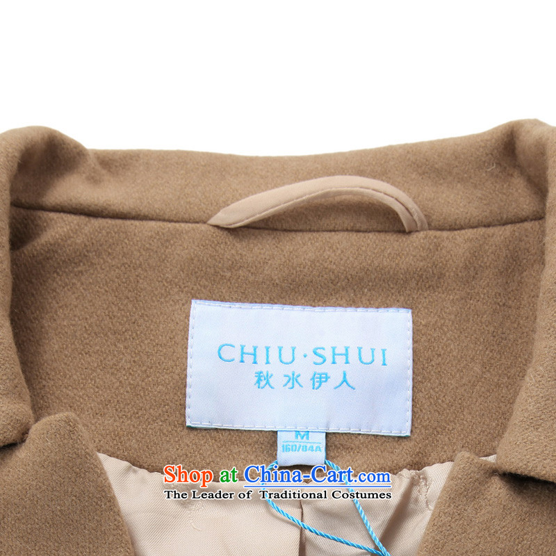Chaplain who new women's minimalist Sau San video thin knocked color woolen coat windbreaker 133S3120020 brown beige 165/L, chaplain who has been pressed shopping on the Internet