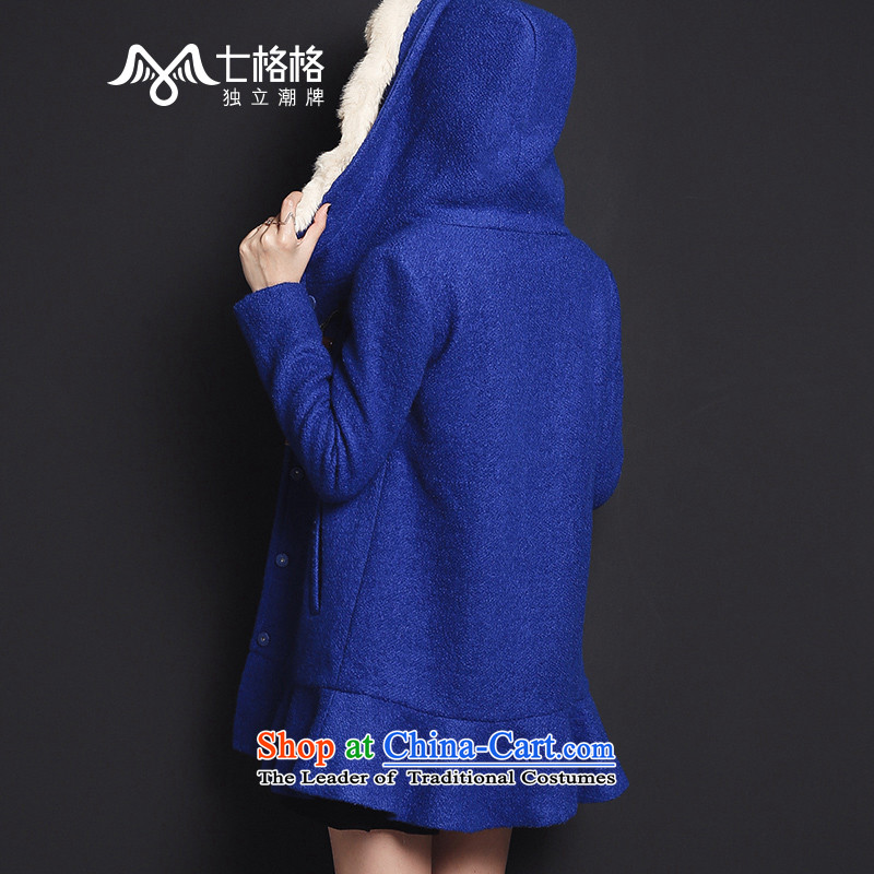 The interpolator seven female autumn and winter, horns detained billowy flounces cap for Gross Gross Jacket Fluorescent Blue S? - Leisure, Princess Returning Pearl (OTHERMIX 7) , , , shopping on the Internet
