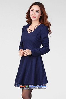 Coveted New Fall/Winter Collections Korean commuter Foutune of thick npc code female graphics thin gross? long-sleeved dresses5308 dark blue 3XL recommendations about 165 pictures, weight price, brand platters! The elections are supplied in the national character of distribution, so action, buy now enjoy more preferential! As soon as possible.