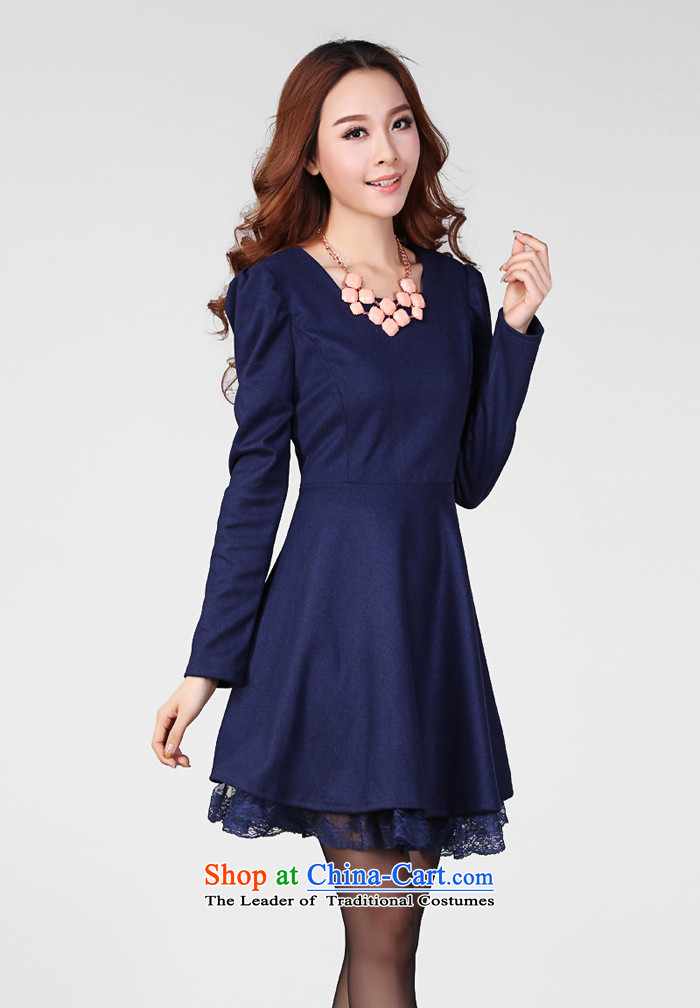 Coveted New Fall/Winter Collections Korean commuter Foutune of thick npc code female graphics thin gross? long-sleeved dresses5308 dark blue 3XL recommendations about 165 pictures, weight price, brand platters! The elections are supplied in the national character of distribution, so action, buy now enjoy more preferential! As soon as possible.