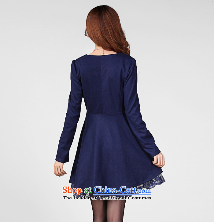 Coveted New Fall/Winter Collections Korean commuter Foutune of thick npc code female graphics thin gross? long-sleeved dresses5308 dark blue 3XL recommendations about 165 pictures, weight price, brand platters! The elections are supplied in the national character of distribution, so action, buy now enjoy more preferential! As soon as possible.