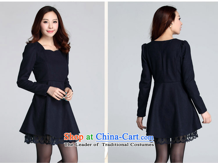 Coveted New Fall/Winter Collections Korean commuter Foutune of thick npc code female graphics thin gross? long-sleeved dresses5308 dark blue 3XL recommendations about 165 pictures, weight price, brand platters! The elections are supplied in the national character of distribution, so action, buy now enjoy more preferential! As soon as possible.