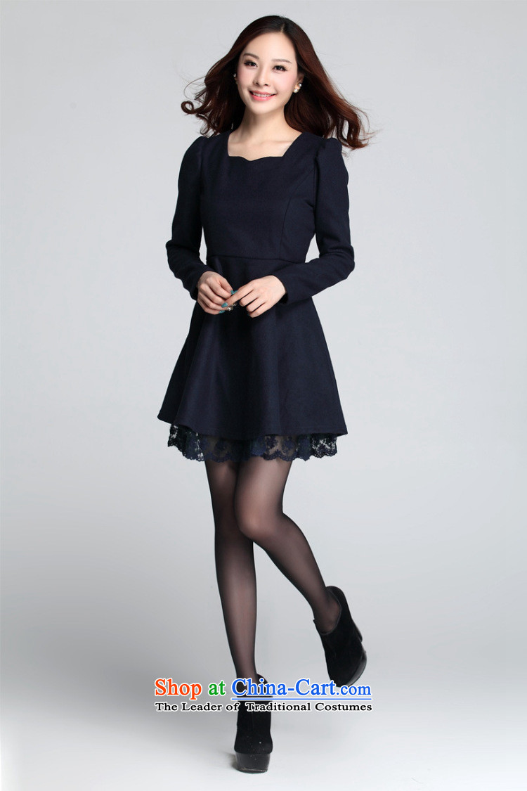 Coveted New Fall/Winter Collections Korean commuter Foutune of thick npc code female graphics thin gross? long-sleeved dresses5308 dark blue 3XL recommendations about 165 pictures, weight price, brand platters! The elections are supplied in the national character of distribution, so action, buy now enjoy more preferential! As soon as possible.