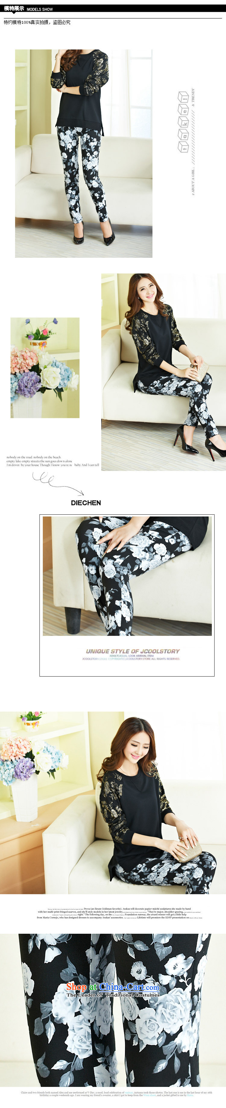 In short light 2015 autumn and winter new women's female flowers pants Sau San video thin trousers castor trousers pencil stamp temperament ladies casual pants 7,064 Black XL Photo, prices, brand platters! The elections are supplied in the national character of distribution, so action, buy now enjoy more preferential! As soon as possible.