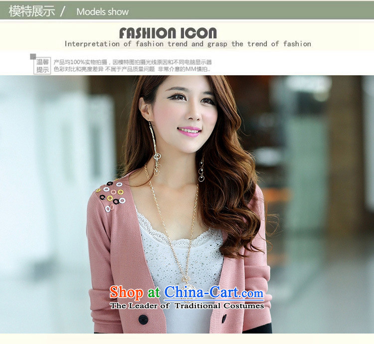 2015 mm thick spring new long-sleeved solid color to xl Woolen Sweater Knit-in long cardigan female Korean blouses 38 PINK 2XL weight 130-145 catty picture, prices, brand platters! The elections are supplied in the national character of distribution, so action, buy now enjoy more preferential! As soon as possible.
