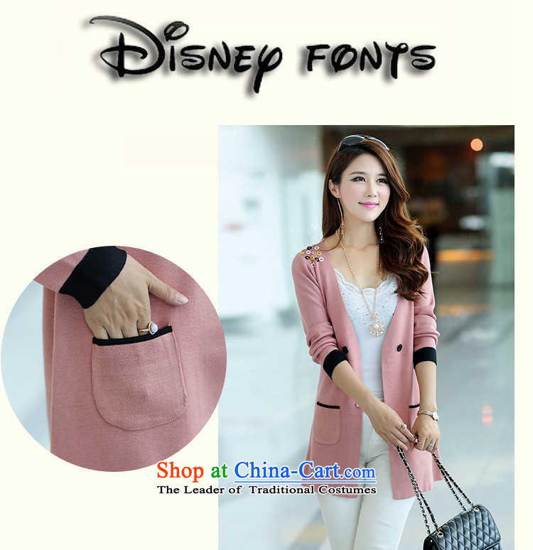 2015 mm thick spring new long-sleeved solid color to xl Woolen Sweater Knit-in long cardigan female Korean blouses 38 PINK 2XL weight 130-145 catty picture, prices, brand platters! The elections are supplied in the national character of distribution, so action, buy now enjoy more preferential! As soon as possible.