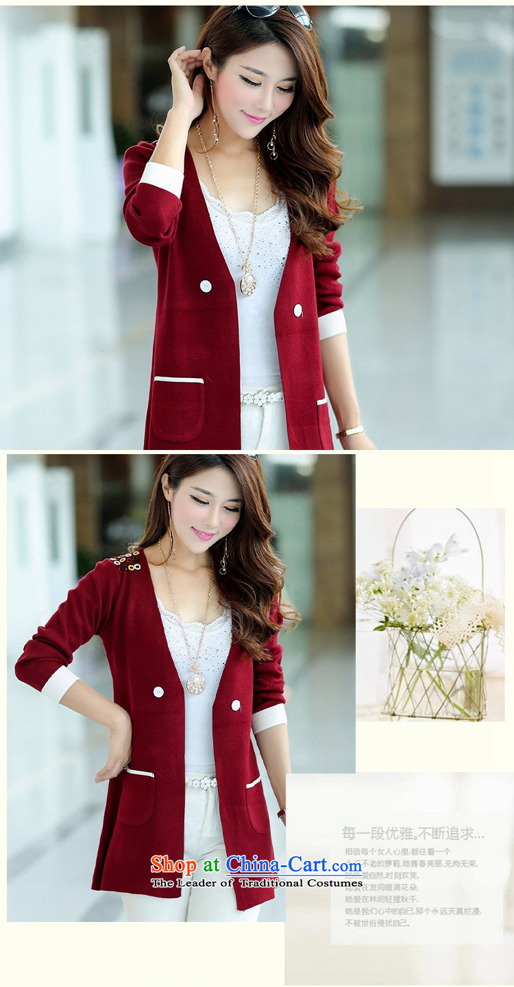 2015 mm thick spring new long-sleeved solid color to xl Woolen Sweater Knit-in long cardigan female Korean blouses 38 PINK 2XL weight 130-145 catty picture, prices, brand platters! The elections are supplied in the national character of distribution, so action, buy now enjoy more preferential! As soon as possible.