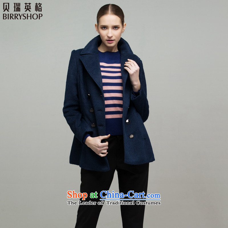 Barry England 2015 autumn and winter new double-suit Washable Wool Jacket thickness in this long coat 31415518 Navy XXL
