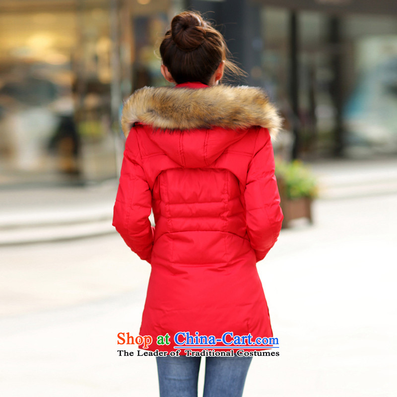 Rate of the new Korean version of 2015 to xl thick stylish Sau San for long-Nagymaros downcoat female ãþòâ cotton coat 8005 Red XXXL, jacket, Michael (SIGLENA) , , , shopping on the Internet