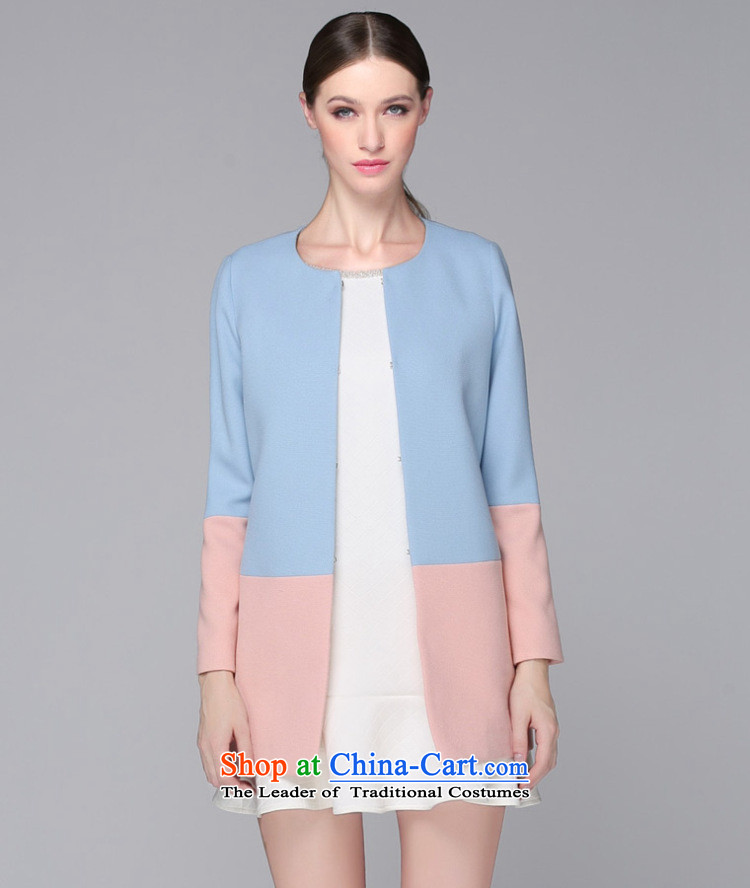 Zk2015 autumn and winter clothes in the early autumn jacket? gross long autumn jackets stitching light jacket blue S picture, prices, brand platters! The elections are supplied in the national character of distribution, so action, buy now enjoy more preferential! As soon as possible.