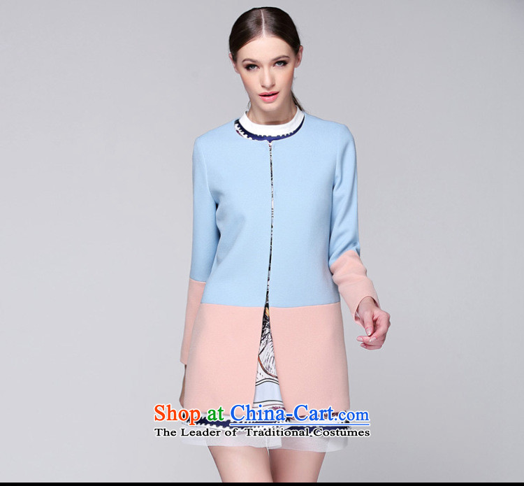 Zk2015 autumn and winter clothes in the early autumn jacket? gross long autumn jackets stitching light jacket blue S picture, prices, brand platters! The elections are supplied in the national character of distribution, so action, buy now enjoy more preferential! As soon as possible.