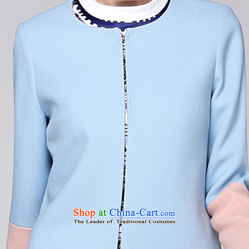 Zk2015 autumn and winter clothes in the early autumn jacket? gross long autumn jackets stitching light jacket blue S,zk,,, shopping on the Internet