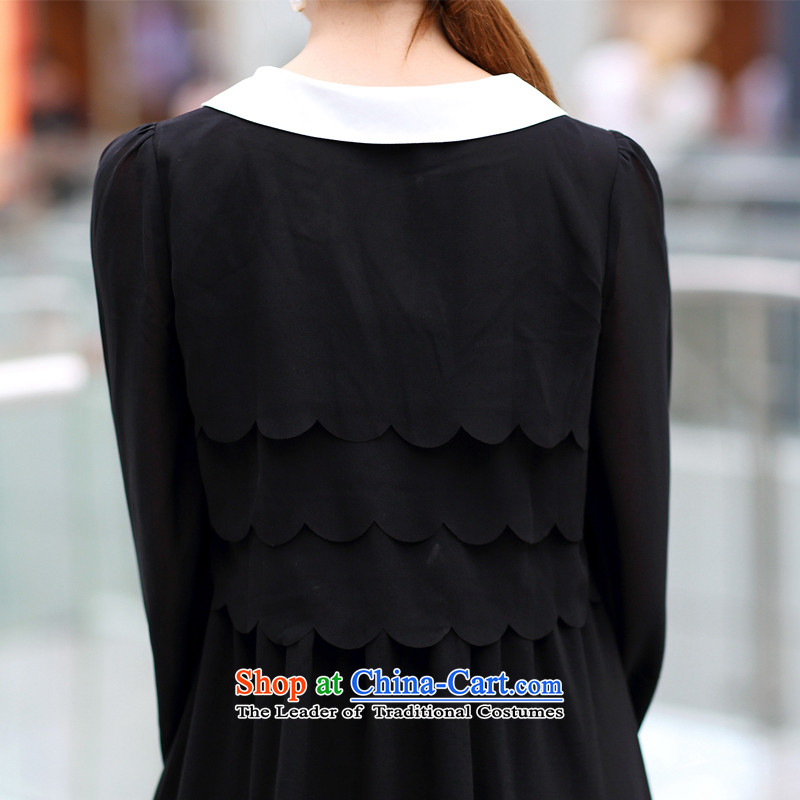 Of staff to increase the burden of 200 yards women thick mm autumn 2014 new dolls load for long-sleeved video thin ice woven dresses Black XL, staff of S2657 (smeilovly) , , , shopping on the Internet