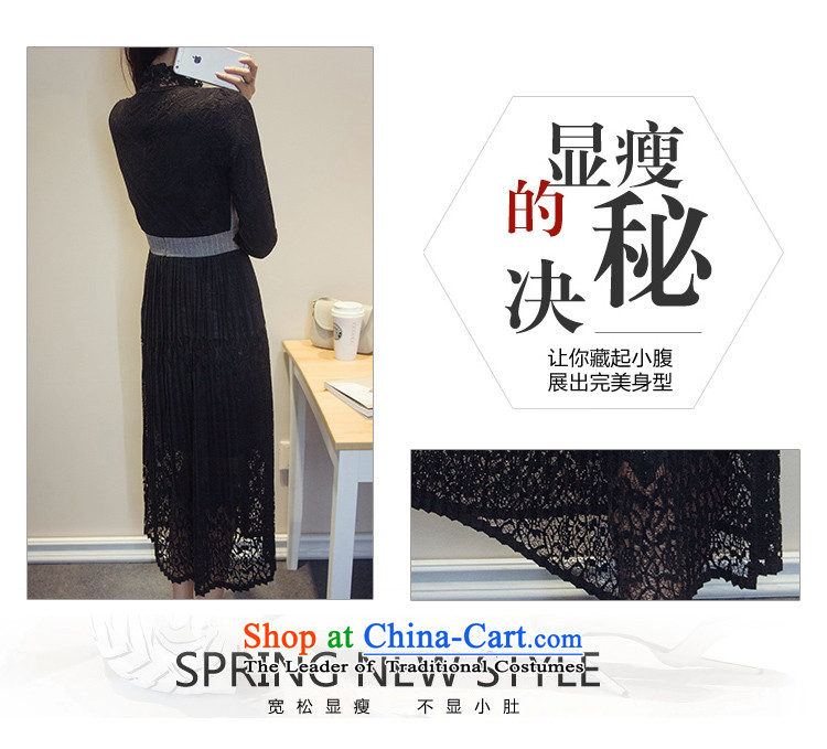The first declared Korean economy to increase women's code load spring and autumn long-sleeved new dresses thick MM video thin lace long skirt 1113/ forming the black 4XL recommendations seriously pictures, price paragraphs 165-175 under, brand platters! The elections are supplied in the national character of distribution, so action, buy now enjoy more preferential! As soon as possible.