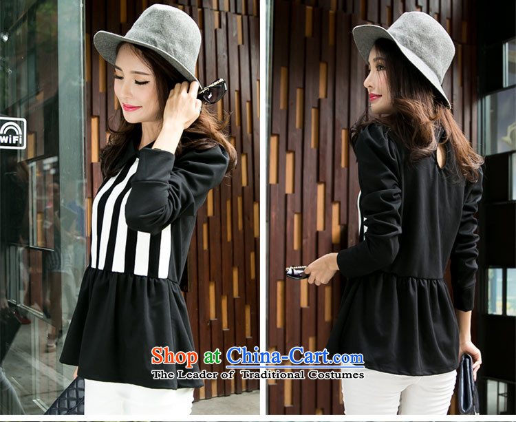 Amista Asagaya Gigi Lai Fat mm large stylish women with new black and white autumn streaks lapel long-sleeved shirt shirt women video thin black XL pictures, $557.2 price, brand platters! The elections are supplied in the national character of distribution, so action, buy now enjoy more preferential! As soon as possible.