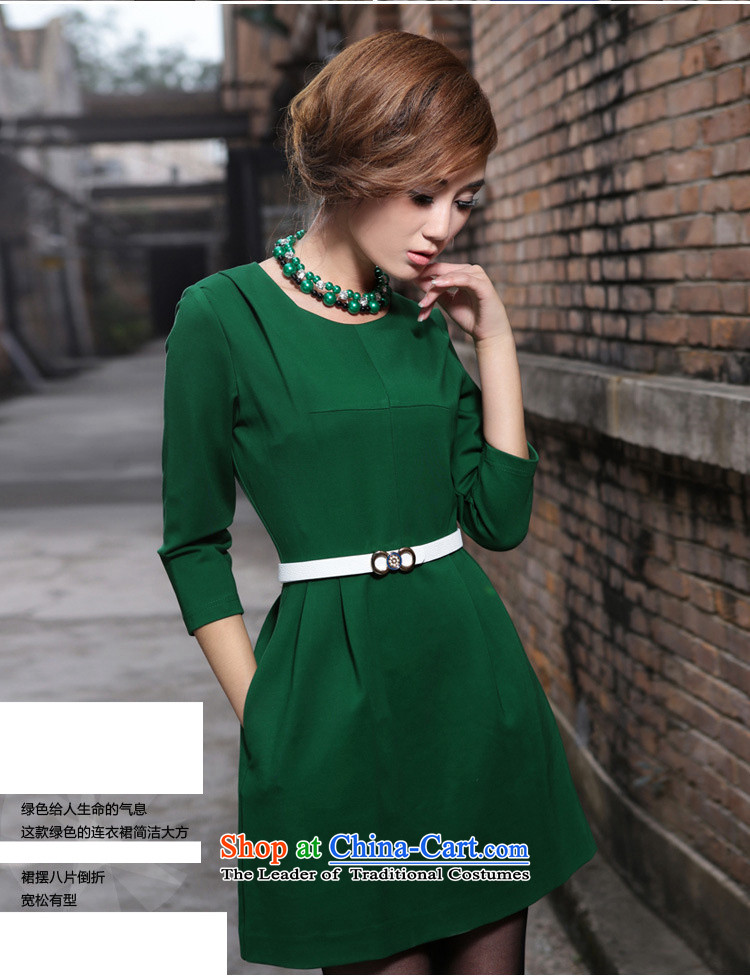 Beautiful  Spring and Autumn 2015 a new believers, western van 7 large cuff dresses Sau San female green XL Photo, prices, brand platters! The elections are supplied in the national character of distribution, so action, buy now enjoy more preferential! As soon as possible.