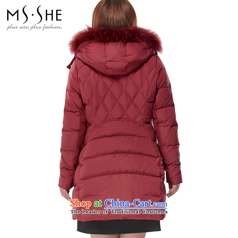 Large msshe female winter) to XL 2015 mm thick Korean version with cap downcoat 6810 Sau San Bourdeaux 4XL, Susan Carroll, the poetry Yee (MSSHE),,, shopping on the Internet