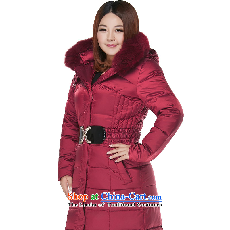 Msshe xl women for winter thick sister to XL 2105 winter clothes for long, fox gross downcoat bourdeaux  3XL, 51-68 13 the Susan Carroll, poetry Yee (MSSHE),,, shopping on the Internet