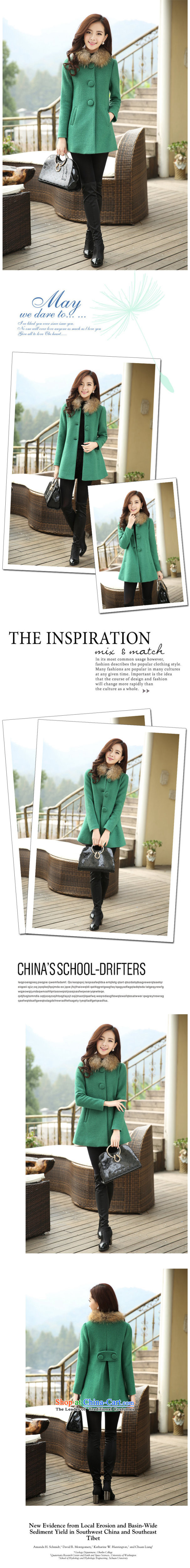 The Star Ni autumn and winter 2015 new gross? in the women's long sleeve mock Korean small wind coarse wool terylene incense for gross woolen coat jade L picture, prices, brand platters! The elections are supplied in the national character of distribution, so action, buy now enjoy more preferential! As soon as possible.