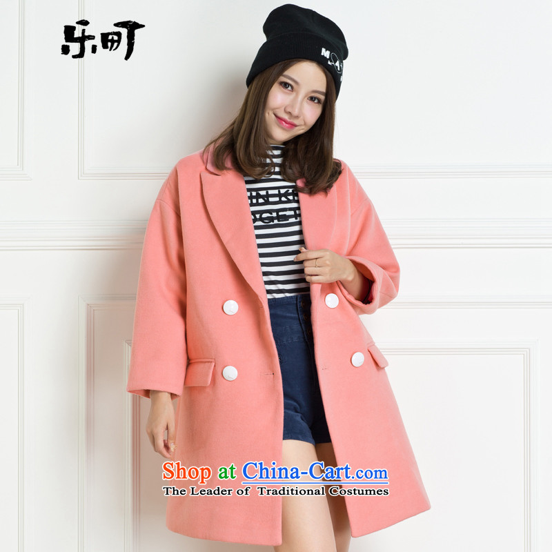 Lok-machi 2015 winter clothing new cocoon-color plane tie long coat CWAA44136 RED M Lok-machi , , , shopping on the Internet