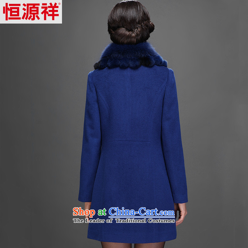 Hengyuan Cheung gross girls jacket is long in older women's beauty woolen coat 2,555 light blue Tsing  185/104A(4XL), 3-11A, Asia Hengyuan Cheung shopping on the Internet has been pressed.