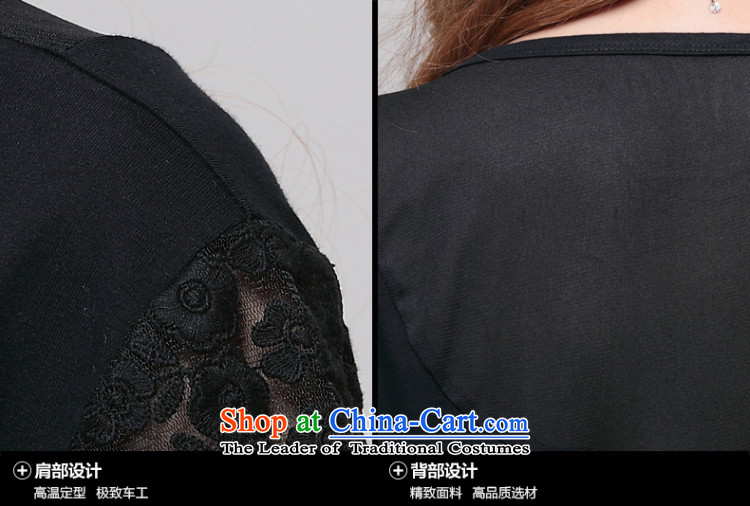 So clearly to xl female thick mm Summer 2015 Korean lace stitching thick sister video t-shirt thin cotton S1632 short-sleeved black XL Photo, prices, brand platters! The elections are supplied in the national character of distribution, so action, buy now enjoy more preferential! As soon as possible.
