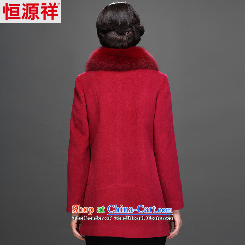 Hengyuan Cheung 2014 women in long wool coats that older gross? for a coat 2560 3# Princess red  170/92A(XL), Hengyuan Cheung shopping on the Internet has been pressed.
