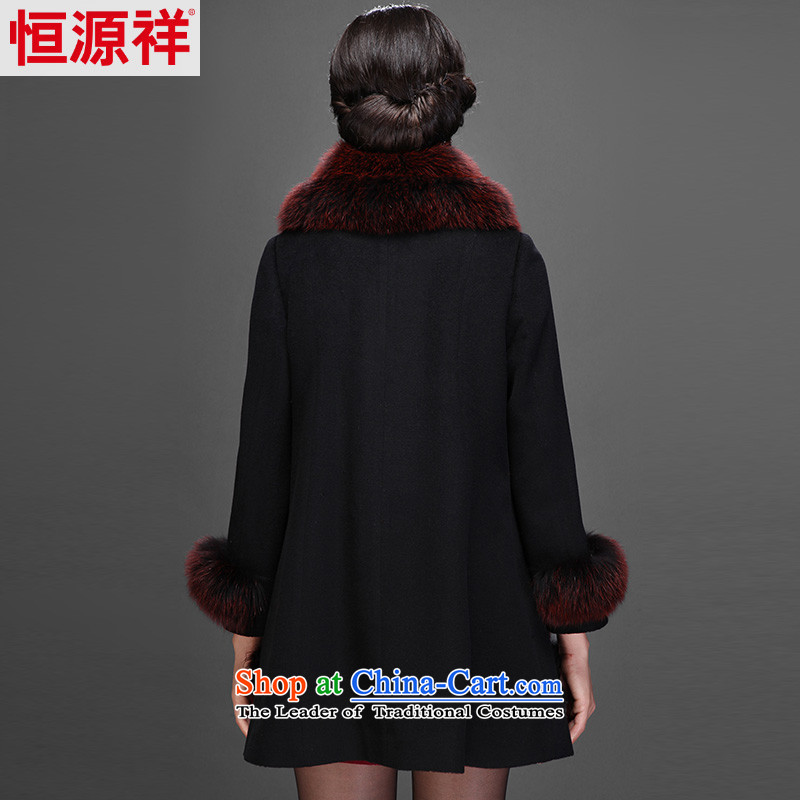 Hengyuan Cheung 2014 women in the long hair? coats wool cloak for a gross jacket 2559 1# black  180/100A(3XL), ad Hengyuan Cheung shopping on the Internet has been pressed.