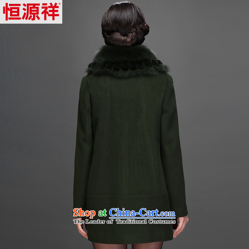 Hengyuan Cheung 2014 women in long with wool gross for a wool coat a jacket 2558th 8# bamboo green 175/96A(XXL), Hengyuan Cheung shopping on the Internet has been pressed.