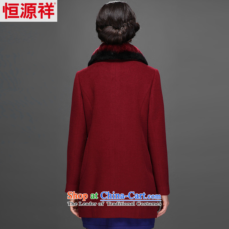 Hengyuan Cheung 2014 women in the elderly in the long-jacket gross for Connie wool coat 2554 nansan chestnut horses?  175/96A(XXL), Hengyuan Cheung shopping on the Internet has been pressed.