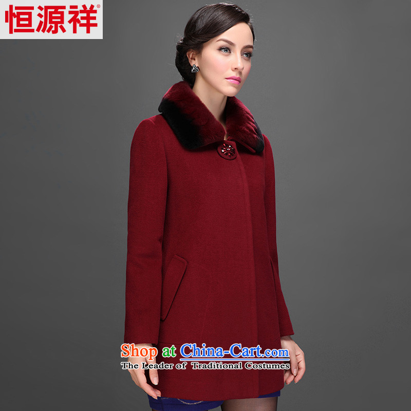 Hengyuan Cheung 2014 women in the elderly in the long-jacket gross for Connie wool coat 2554 nansan chestnut horses?  175/96A(XXL), Hengyuan Cheung shopping on the Internet has been pressed.