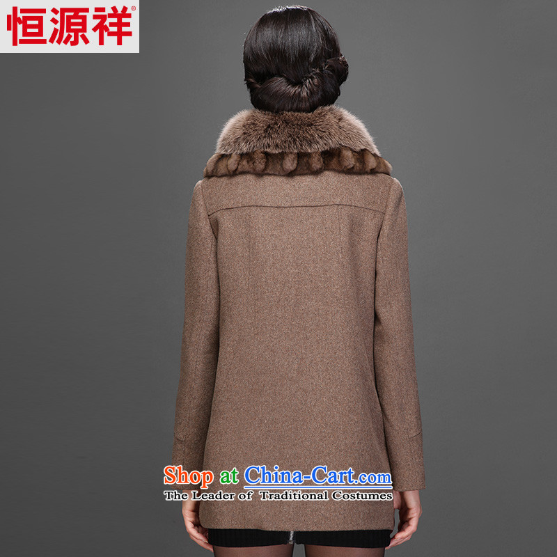 Hengyuan Cheung 2014 Women's gross Washable Wool coats that older in this long overcoat 6# 2553 sub-ni multimedia and  Hang Cheung has been pressed source 175/96A(XXL), shopping on the Internet