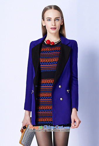 The Mai-Mai autumn load for developing new knowledge of elegant color plane collision with reverse collar wool double-coats 133S3120018  165/L Blue Photo, prices, brand platters! The elections are supplied in the national character of distribution, so action, buy now enjoy more preferential! As soon as possible.