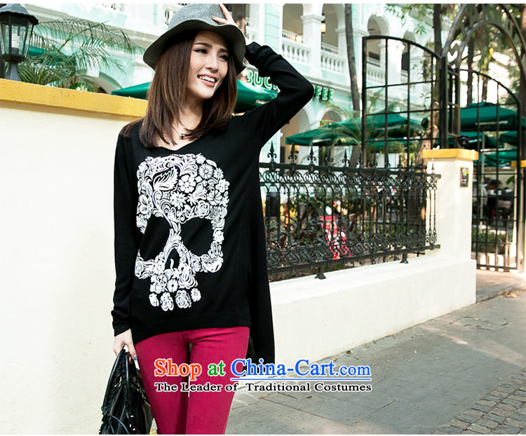 The Honey new autumn load Gigi Lai Fat mm larger female western style liberal stamp Knitted Shirt female bat long-sleeved blue-green XL Photo 8706, prices, brand platters! The elections are supplied in the national character of distribution, so action, buy now enjoy more preferential! As soon as possible.